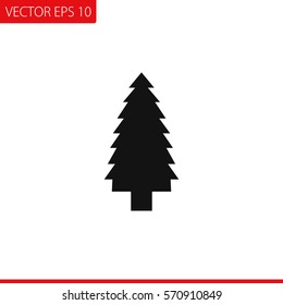 Christmas Tree Vector Icon.