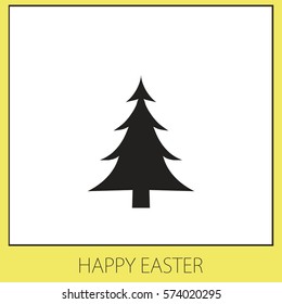 Christmas Tree Vector Icon.