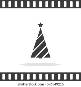 Christmas Tree Vector Icon.