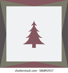 Christmas Tree Vector Icon.