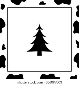 Christmas Tree Vector Icon. 
