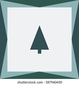 Christmas Tree Vector Icon.