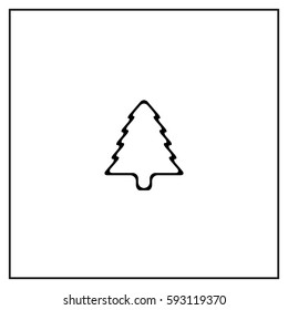 Christmas Tree Vector Icon.