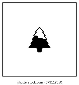 Christmas Tree Vector Icon.