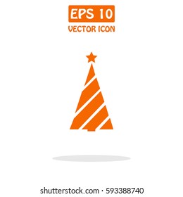 Christmas Tree Vector Icon.