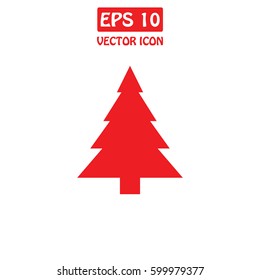Christmas Tree Vector Icon.