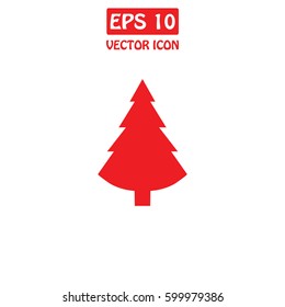 Christmas Tree Vector Icon.