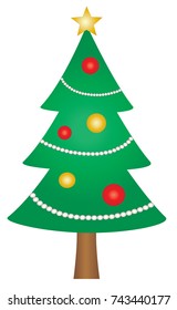 Christmas tree vector icon
