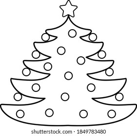 Christmas tree vector icon. Can be used for web and mobile design, labels and card.