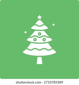 Icono del Vector del árbol de navidad. Se puede utilizar para aplicaciones de impresión, móviles y de Web.