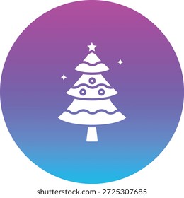 Icono del Vector del árbol de navidad. Se puede utilizar para aplicaciones de impresión, móviles y de Web.