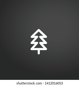 Christmas Tree vector icon. Christmas Tree concept stroke symbol design. Thin graphic elements vector illustration, outline pattern for your web site design, logo, UI. EPS 10.