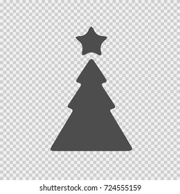 Christmas tree vector icon eps 10. Simple isolated pictogram.