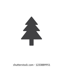 Christmas tree vector icon. filled flat sign for mobile concept and web design. Spruce tree simple solid icon. Symbol, logo illustration. Pixel perfect vector graphics