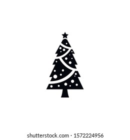 Christmas tree vector icon. filled flat sign for mobile concept and web design. Christmas tree with ball glyph icon. Symbol, logo illustration. Vector graphics