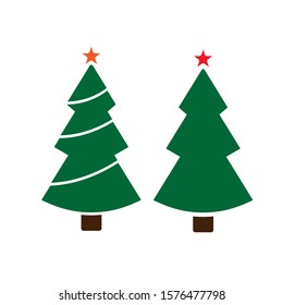 Christmas tree vector icon. Filled flat sign for mobile concept and web design. Christmas tree with star glyph icon. Symbol, logo illustration. Vector graphics
