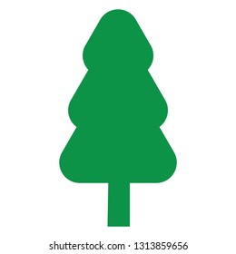 Christmas tree. Vector. Tree icon in flat design. Xmas cartoon background. Set merry spruce firs. Winter illustration