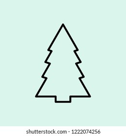 Christmas tree, vector icon, illustration,