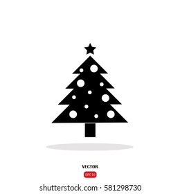 Christmas tree vector icon illustration, can be used for web and mobile desig