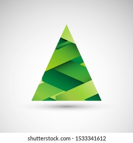 Christmas tree. Vector icon. Isolated
