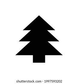 Christmas tree vector icon, isolated on white background