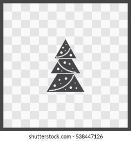 Christmas tree vector icon. Isolated illustration. Business picture.