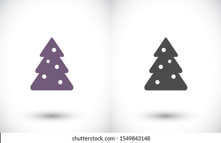 Christmas tree vector icon , lorem ipsum Flat design
