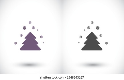 Christmas tree vector icon , lorem ipsum Flat design