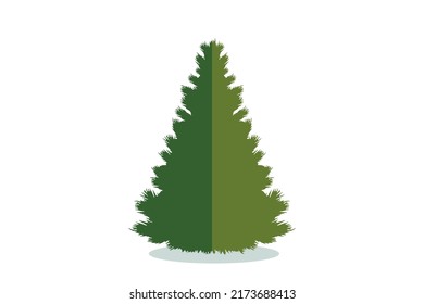 Icono vectorial de árbol de Navidad. Símbolo de abeto de estilo moderno en color para la decoración de vacaciones, diseño de tarjetas de regalo, elemento de diseño de celebración.