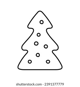 Christmas tree vector icon. new year illustration sign. winter symbol.