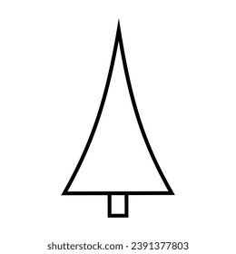 Icono vectorial de árbol de Navidad. signo de ilustración de año nuevo. símbolo de invierno.