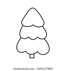 Icono vectorial de árbol de Navidad. signo de ilustración de año nuevo. símbolo de invierno.