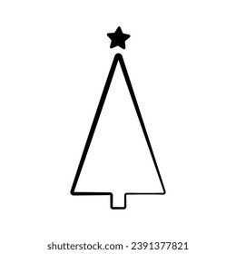 Christmas tree vector icon. new year illustration sign. winter symbol.