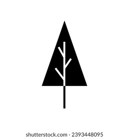 Christmas tree vector icon. new year illustration sign. winter symbol.