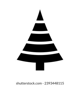 Christmas tree vector icon. new year illustration sign. winter symbol.