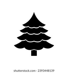 Christmas tree vector icon. new year illustration sign. winter symbol.