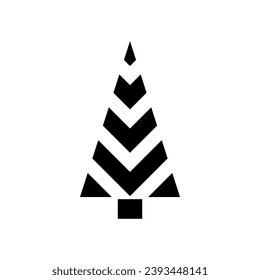 Icono vectorial de árbol de Navidad. signo de ilustración de año nuevo. símbolo de invierno.