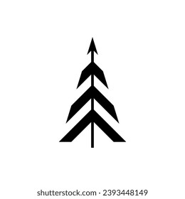 Christmas tree vector icon. new year illustration sign. winter symbol.
