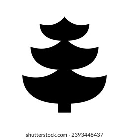 Icono vectorial de árbol de Navidad. signo de ilustración de año nuevo. símbolo de invierno.