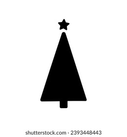 Icono vectorial de árbol de Navidad. signo de ilustración de año nuevo. símbolo de invierno.