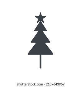 Christmas Tree vector icon - ornament vector tree for celebration