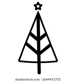 Christmas tree vector icon. Pine illustration sign. New year logo. Winter symbol. Christmas web icon.