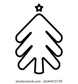 Christmas tree vector icon. Pine illustration sign. New year logo. Winter symbol. Christmas web icon.