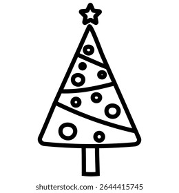 Christmas tree vector icon. Pine illustration sign. New year logo. Winter symbol. Christmas web icon.