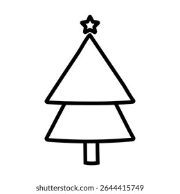 Christmas tree vector icon. Pine illustration sign. New year logo. Winter symbol. Christmas web icon.