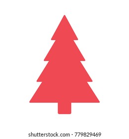 Christmas tree vector icon, pine tree icon, flat design best Christmas tree vector illustration 