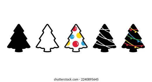 christmas tree vector icon polka dot Santa Claus logo plant cartoon character symbol illustration doodle clip art design