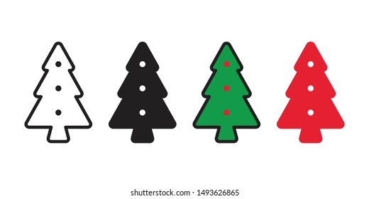 christmas tree vector icon Santa Claus plant wood forest biscuit cracker character cartoon symbol illustration doodle design