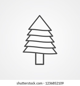 Christmas tree vector icon sign symbol