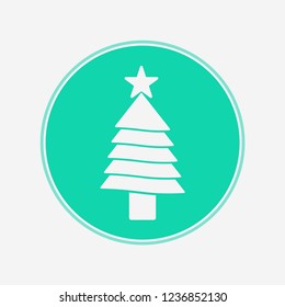 Christmas tree vector icon sign symbol